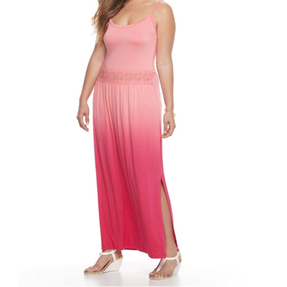 NWT Design 365 Maxi Dress Pink Size 2X